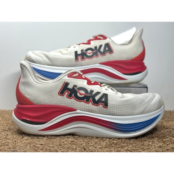 Hoka One One Other - Hoka One One Skyward X Size 14D Running Shoes Sneakers Red White Blue NO INSOLES